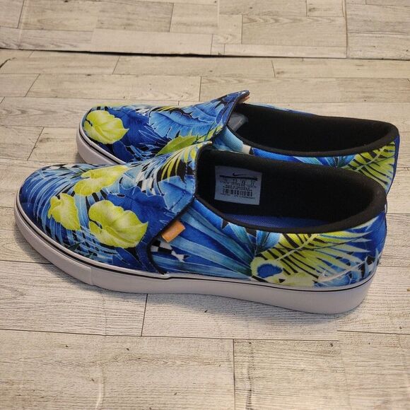 NEW Nike Court Rayale AC Print‎ Womens 10 Blue Canvas Slip-On Shoes Sneakers - Picture 8 of 13